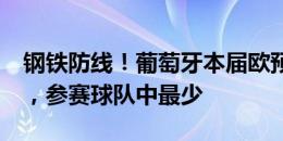 钢铁防线！葡萄牙本届欧预赛场均丢球0.2粒，参赛球队中最少