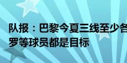 队报：巴黎今夏三线至少各签一人，K77、约罗等球员都是目标