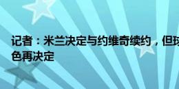 记者：米兰决定与约维奇续约，但球员表示需要时间评估角色再决定