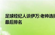 足球经纪人谈伊万:老帅选择相信眼睛和判断 代价和回报看最后排名