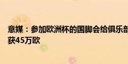 意媒：参加欧洲杯的国脚会给俱乐部带来收入，巴萨小组赛获45万欧