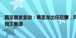 国足首发变动：蒋圣龙出任后腰，拜合拉木替阿兰，杨泽翔替王振澳