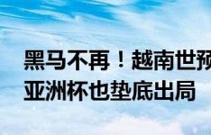 黑马不再！越南世预赛遭伊拉克+印尼双杀，亚洲杯也垫底出局