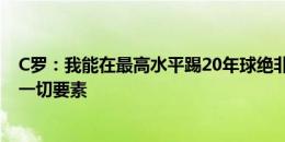 C罗：我能在最高水平踢20年球绝非偶然，葡萄牙有夺冠的一切要素