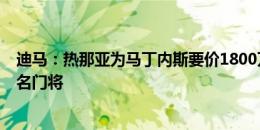 迪马：热那亚为马丁内斯要价1800万欧，国米还有意其他3名门将