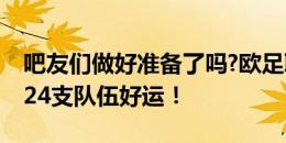 吧友们做好准备了吗?欧足联预热欧洲杯：祝24支队伍好运！