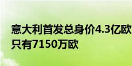 意大利首发总身价4.3亿欧，阿尔巴尼亚首发只有7150万欧