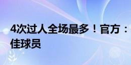 4次过人全场最多！官方：基耶萨当选全场最佳球员