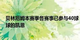 贝林厄姆本赛季各赛事已参与40球 英格兰球员中仅次于58球的凯恩