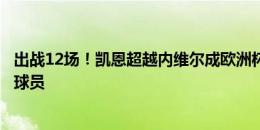 出战12场！凯恩超越内维尔成欧洲杯出场次数最多的英格兰球员