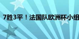 7胜3平！法国队欧洲杯小组赛首战保持不败