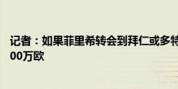 记者：如果菲里希转会到拜仁或多特等德国球队，解约金2000万欧