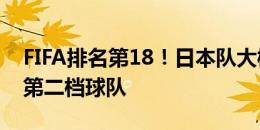 FIFA排名第18！日本队大概率将跻身世界杯第二档球队