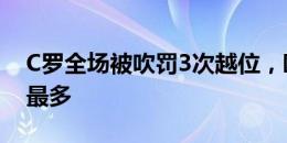 C罗全场被吹罚3次越位，欧洲杯小组赛首轮最多