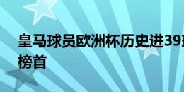 皇马球员欧洲杯历史进39球，追平尤文并列榜首