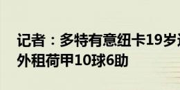 记者：多特有意纽卡19岁边锋明特，上赛季外租荷甲10球6助