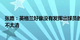 张路：英格兰好像没有发挥出球员的能力，问题在哪儿也说不太清