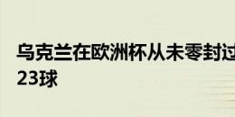 乌克兰在欧洲杯从未零封过，4届13场比赛丢23球