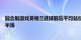 回合制游戏英格兰进球前后平均站位对比：进球后全队回收半场