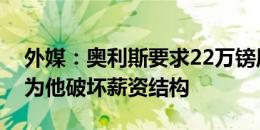 外媒：奥利斯要求22万镑周薪，切尔西不愿为他破坏薪资结构