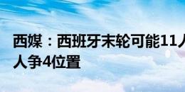 西媒：西班牙末轮可能11人大轮换，中前场7人争4位置