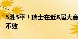 5胜3平！瑞士在近8届大赛小组赛末轮均保持不败