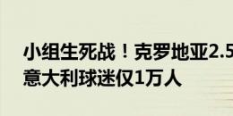 小组生死战！克罗地亚2.5万球迷现场观战，意大利球迷仅1万人