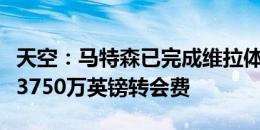 天空：马特森已完成维拉体检，切尔西将获得3750万英镑转会费