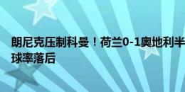 朗尼克压制科曼！荷兰0-1奥地利半场数据：荷兰0射正+控球率落后