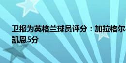 卫报为英格兰球员评分：加拉格尔4分最低，贝林、萨卡、凯恩5分