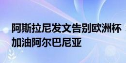 阿斯拉尼发文告别欧洲杯：感谢到场的球迷 加油阿尔巴尼亚