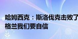 哈姆西克：斯洛伐克击败了比利时，所以踢英格兰我们要自信