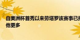 自美洲杯首秀以来劳塔罗该赛事已打进9球，同时段无人比他更多