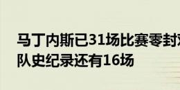 马丁内斯已31场比赛零封对手，距离阿根廷队史纪录还有16场