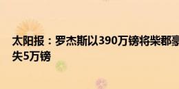 太阳报：罗杰斯以390万镑将柴郡豪宅卖给麦卡利斯特，损失5万镑