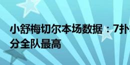 小舒梅切尔本场数据：7扑救+7成功长传 8.2分全队最高