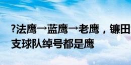 ?法鹰→蓝鹰→老鹰，镰田大地最近效力的三支球队绰号都是鹰