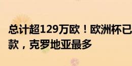 总计超129万欧！欧洲杯已有21队被欧足联罚款，克罗地亚最多