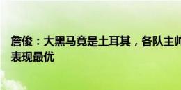 詹俊：大黑马竟是土耳其，各队主帅中德拉富恩特和蒙特拉表现最优