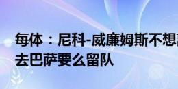 每体：尼科-威廉姆斯不想离开西甲，他要么去巴萨要么留队