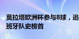 莫拉塔欧洲杯参与8球，追平法布雷加斯列西班牙队史榜首