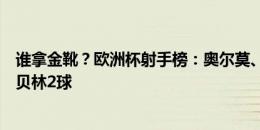 谁拿金靴？欧洲杯射手榜：奥尔莫、凯恩3球领跑，法比安、贝林2球