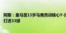 阿斯：皇马签15岁马竞青训核心Y-拉莫斯 上赛季为马竞B队打进33球