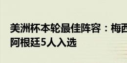 美洲杯本轮最佳阵容：梅西、巴尔韦德领衔，阿根廷5人入选