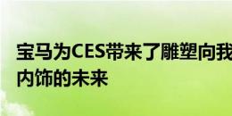 宝马为CES带来了雕塑向我们展示了自动驾驶内饰的未来