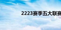 2223赛季五大联赛转播权