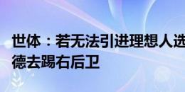 世体：若无法引进理想人选，弗里克考虑让孔德去踢右后卫