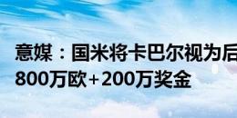 意媒：国米将卡巴尔视为后防引援首选，报价800万欧+200万奖金