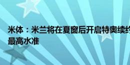 米体：米兰将在夏窗后开启特奥续约谈判，薪资上涨至队内最高水准