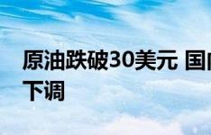 原油跌破30美元 国内汽柴油价格迎来了大幅下调